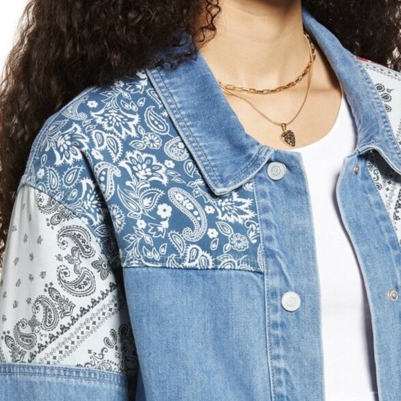 💥HOST PICK💥 ANTHROPOLOGIE VIGOSS PATCHWORK DENIM JACKET - Picture 5 of 15